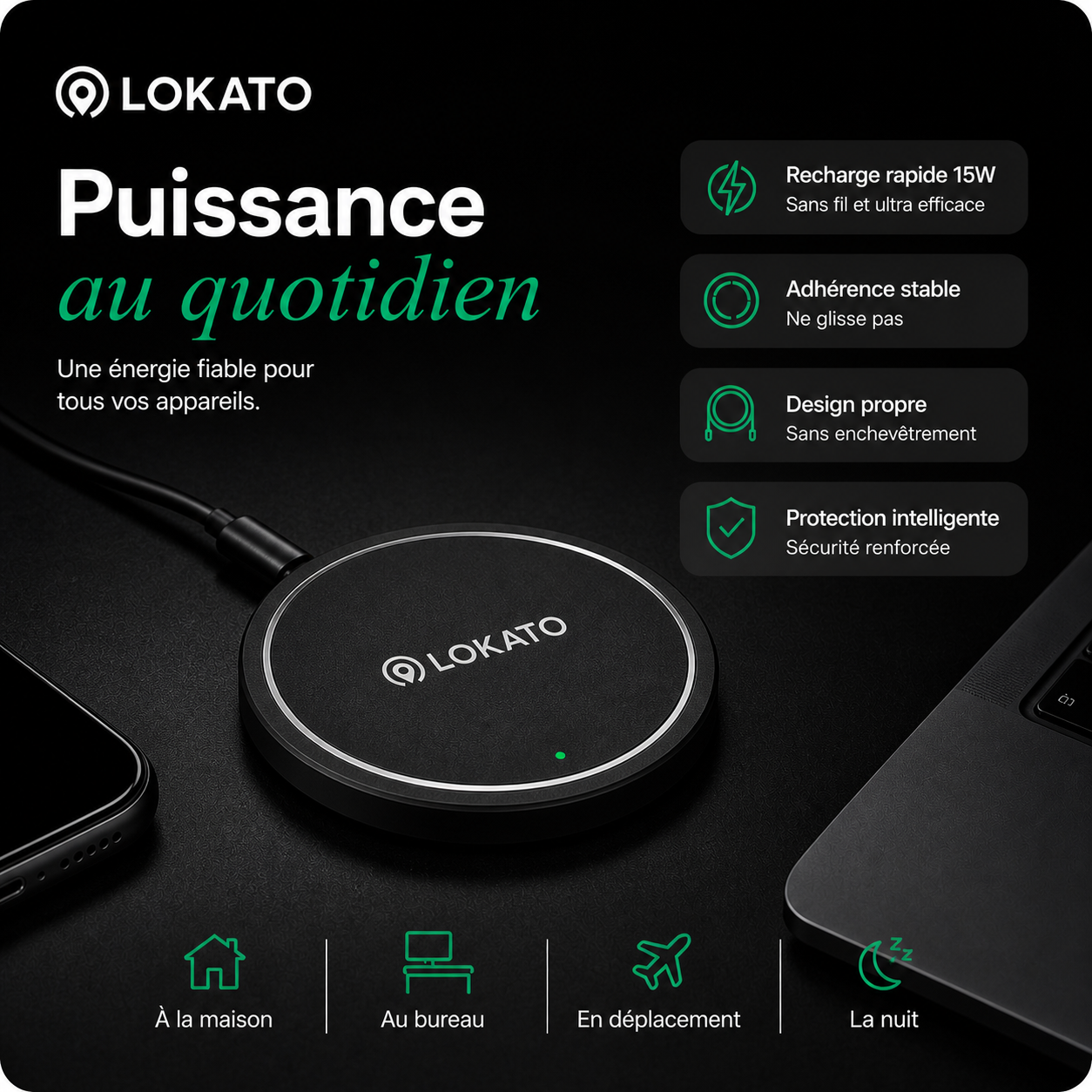 Cargador Inalámbrico Magnético Lokato