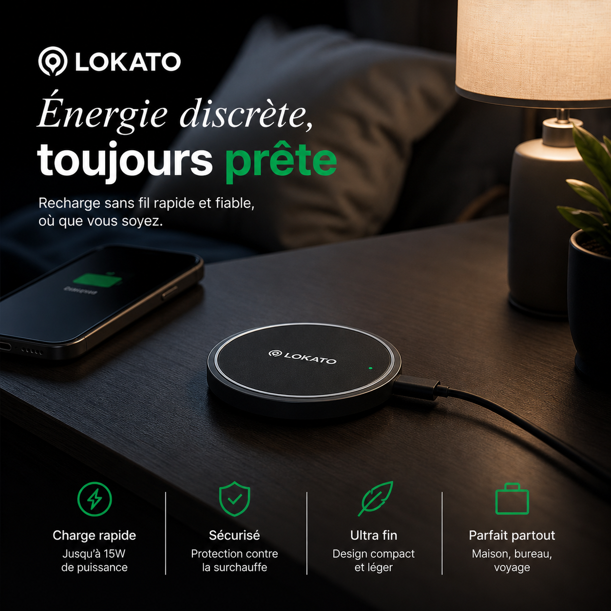 Cargador Inalámbrico Magnético Lokato